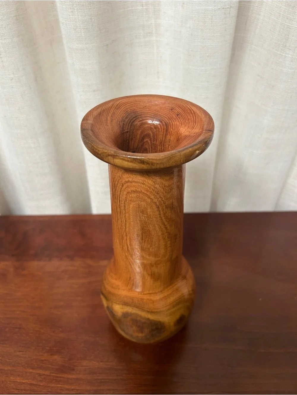 Handcrafted Honey Locust Wood Vase Rustic Decor